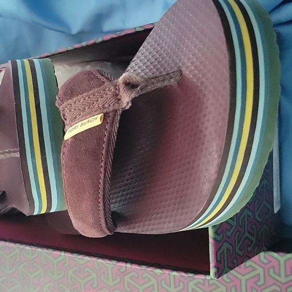 Tory Burch Burgundy Flip Flops - Picture 6 of 6